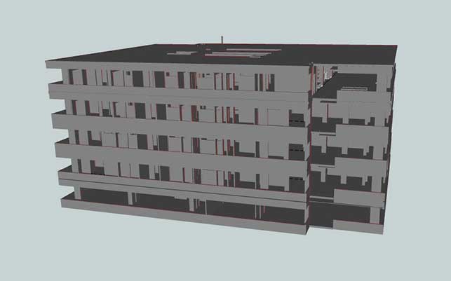 5 story building 3D model