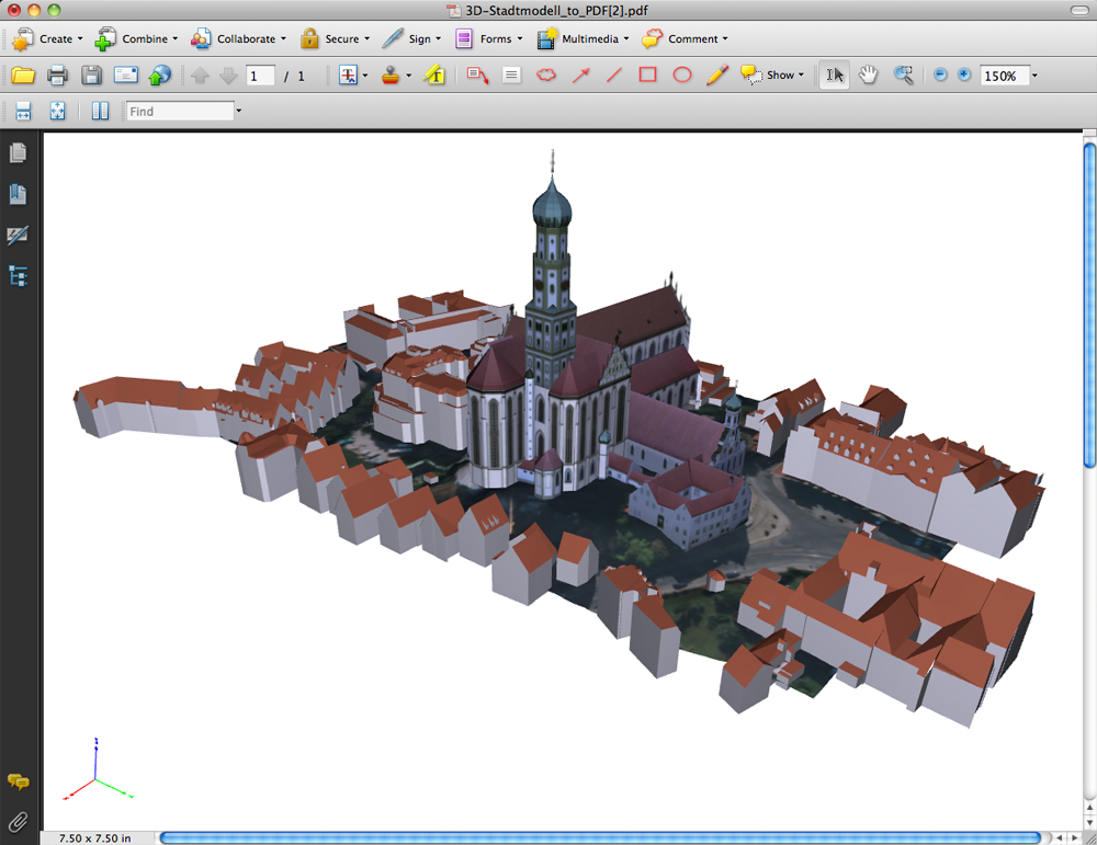 奥格斯堡市3D模型